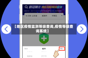 【地区疫情监测等级查询,疫情等级查询系统】