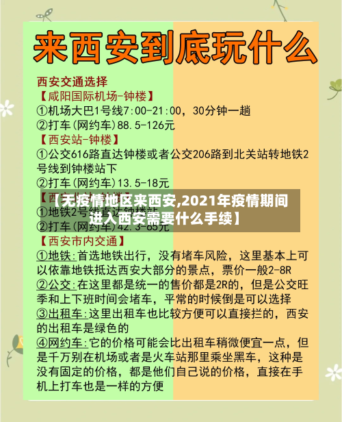 【无疫情地区来西安,2021年疫情期间进入西安需要什么手续】-第1张图片