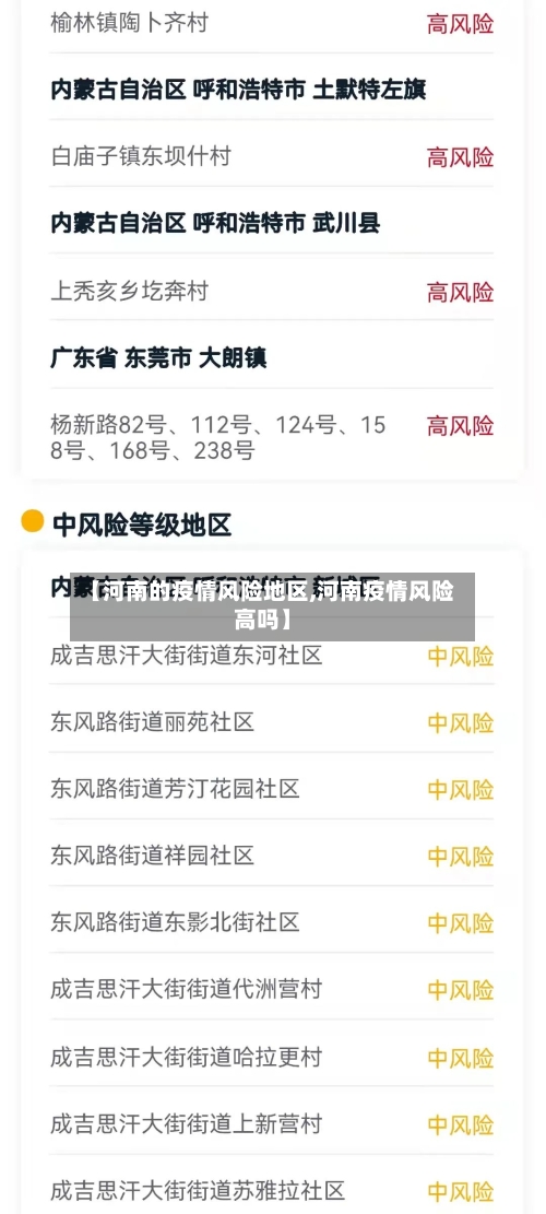 【河南的疫情风险地区,河南疫情风险高吗】-第1张图片